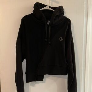 Converse Black Asymmetrical Hoodie